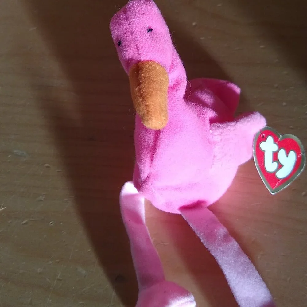 Ty Teenie Beanie Babies Pinky the Flamingo 1993 Vintage